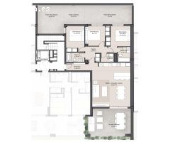 Piso bajo de 3 dormitorios y 2 baños con espectaculares vistas al litoral de Benalmádena. Obra Nueva