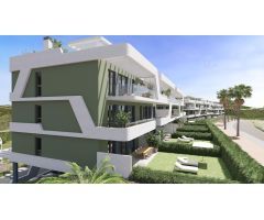 Apartamento planta baja de 2 dorm., 2 baños, terraza, jardín y vistas al Golf en La cala de Mijas