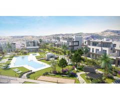 Apartamento bajo de 3 dormitorios con terraza, jardín y vistas al Mar en Valle Romano, Estepona