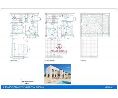 Villas modernas de nueva construcción en Benijófar con piscina privada