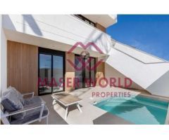 Bungalows de Obra Nueva con Piscina Privada en Santiago de la Ribera