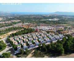 Impresionantes villas de nueva construcción en Polop con vistas al mar