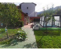 CASA CHALET REFORMADA CON  JARDÍN Y PISCINA CLIMATIZADA ZONA DE  MIERES ( ASTURIAS )