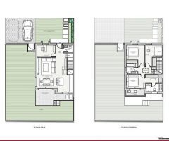 Pareado SUR con vista al mar con  jardín  107.9 m2 con 2 plazas de aparcamiento