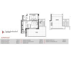 Ático con terraza  SUR 30.97 m2 y solárium 66.63 m2