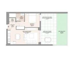 Piso con terraza 13 m2 y jardín 17 m2  tan solo 300 m del mar