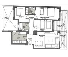 Piso con terraza 15 m2 y patio 14.18 m2, plaza de aparcamiento y trastero, piscina de agua salada