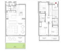 casa de tres  dormitorios con jardín 10.93 m2 y espectaculares vistas al mar