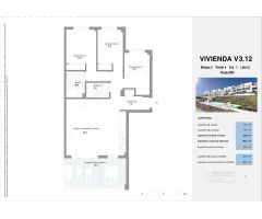 Piso de 3 dormitorios, 2 baños, 2 parkings y trastero, terraza 15.5 m2  con vistas al mar.