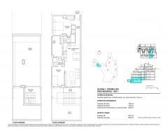 Piso tipo Dúplex con semisótano 42.50 m2, jardín 18.07 m2, terraza, aparcamiento   y dos patios.