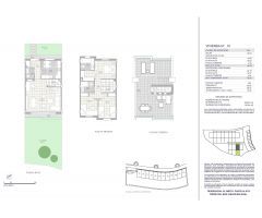 Adosado 3 dormitorios 3 baños con terraza 48 m2 y jardín 58 m2