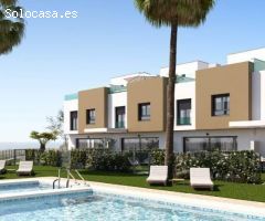 Adosado con vista al mar 3 dormitorios 3 baños con terraza 48 m2 y jardín 58 m2