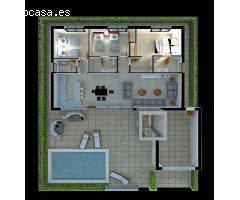 VILLA DE LUJO EN (LA PINILLA) MURCIA. PISCINA. 3 DORM. 4 BAÑOS. PARCELA 300 M2. SOLARIUM 100 M2.