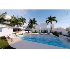 BUNGALOW  DE 3 DORMITORIOS 2 BAÑOS CON PISCINA COMUNITARIA CERCA DEL MAR EN PILAR DE LA HORADADA