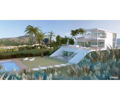 Villa de lujo de 4 dormitorios con piscina desbordante privada