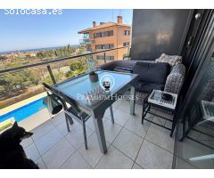 Piso con terraza y vistas en Can Pei