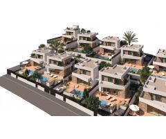 VENTA-OBRA NUEVA-EL BALCÓN DE FINESTRAT-VILLA-3D-3B-140m2-PARCELA 322 M2-TERRAZA-PISCINA-VISTAS AL M