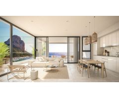 VENTA-OBRA NUEVA-CALPE-APARTAMENTOS-1/2/3D-2B-80M2-TERRAZA 27M2-GARAJE-VISTAS AL MAR-CERCA LA PLAYA