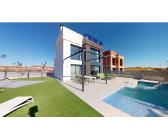 Promoción de villas de obra nueva independientes, con piscina privada y acabados modernos