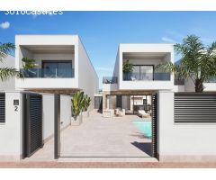 Villas modernas de nueva construcción en San Pedro del Pinatar con piscina privada
