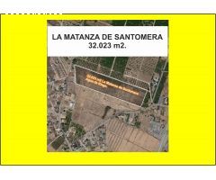 Parcela en blanco La Matanza de Santomera. Suelo urbano y rústico, 32.023 m2 con cuarto de Aperos.