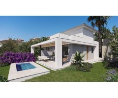 Mallorca, Cala Romántica, se vende pareado de obra nueva con 2 habitaciones y piscina comunitaria