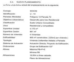 PARCELA URBANIZABLE DE 870 M² PARA CHALET INDEPENDIENTE