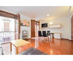 Piso con 309 m2, 165 m2 construidos, 5 habitaciones, 2 baños, amplio salón, balcones, patio 100 m2