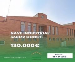 NAVE INDUSTRIAL DE 350 M2 CONST. CON OFICINA