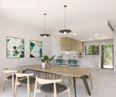 Chalets en construcción estilo vanguardista entre el mar y la cuidad.