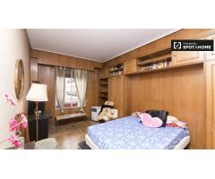 Amplia habitación con cama doble en alquiler en La Latina