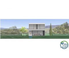 Proyecto : Parcela con casa moderna de 3 habitaciones