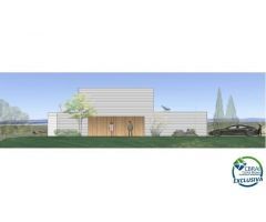 Proyecto : Parcela con casa moderna de 3 habitaciones