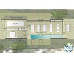 Proyecto : Parcela con casa moderna de 3 habitaciones