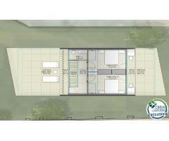 Proyecto : Parcela con casa moderna de 3 habitaciones