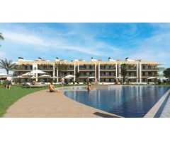 Apartamentos de 2 o 3 dormitorios, 2 baños con piscina comunitaria y garage en zona de Los Alcazares