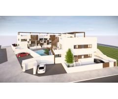 Bungalows con 3 dormitorios, 2 baños, piscina comunitaria en zona de Pilar de La Horadada