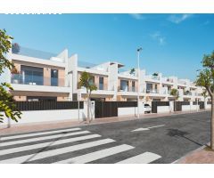 Adosados de 3 dormitorios, 2 baños con piscina privada y solarium en zona de San Pedro del Piñatar