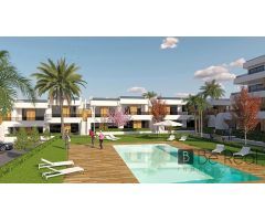 BUNGALOWS DE DOS HABITACIONES, TERRAZA Y SOLÁRIUM EN ALHAMA (MURCIA).