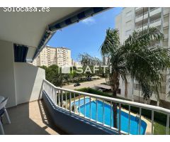 Luminoso apartamento con terraza, garaje y piscina en Playa de Gandía