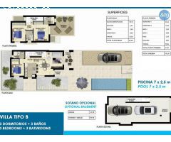 Villa con piscina privada en Bigastro