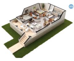 Nuevo bungalow en Avilés, área de 70 m2