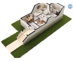 Nuevo bungalow en Avilés, área de 70 m2