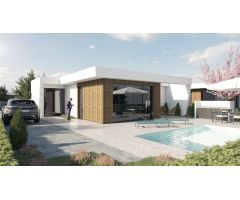 VILLAS DE OBRA NUEVA DE UNA SOLA PLANTA EN CAMPO DE GOLF ALTAONA, MURCIA