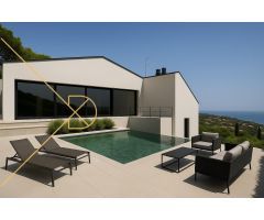 Casa de estilo moderna y  contemporánea de 376?m² con vistas al mar en la mejor zona de Alella.