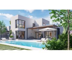 Villas de lujo en las Salinas con parcela y piscina privada.