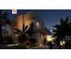 Villa con vistas al mar y al golf en Estepona