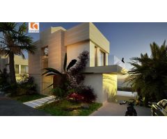 Villa con vistas al mar y al golf en Estepona