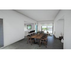 En construcción, chalet de diseño moderno todo en una sola planta