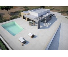 En construcción, chalet de diseño moderno todo en una sola planta